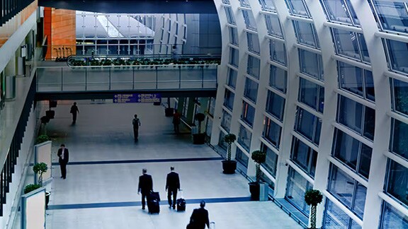 Interior of an airport terminal