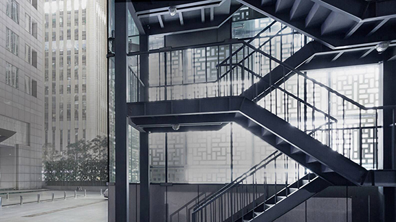 View of the commercial spaces with modern buildings