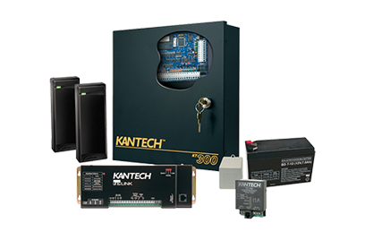 Kantech  access control hardware kit displayed