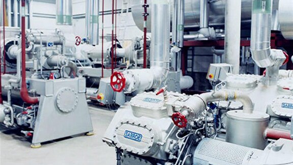 view of an industrial refrigeration unit